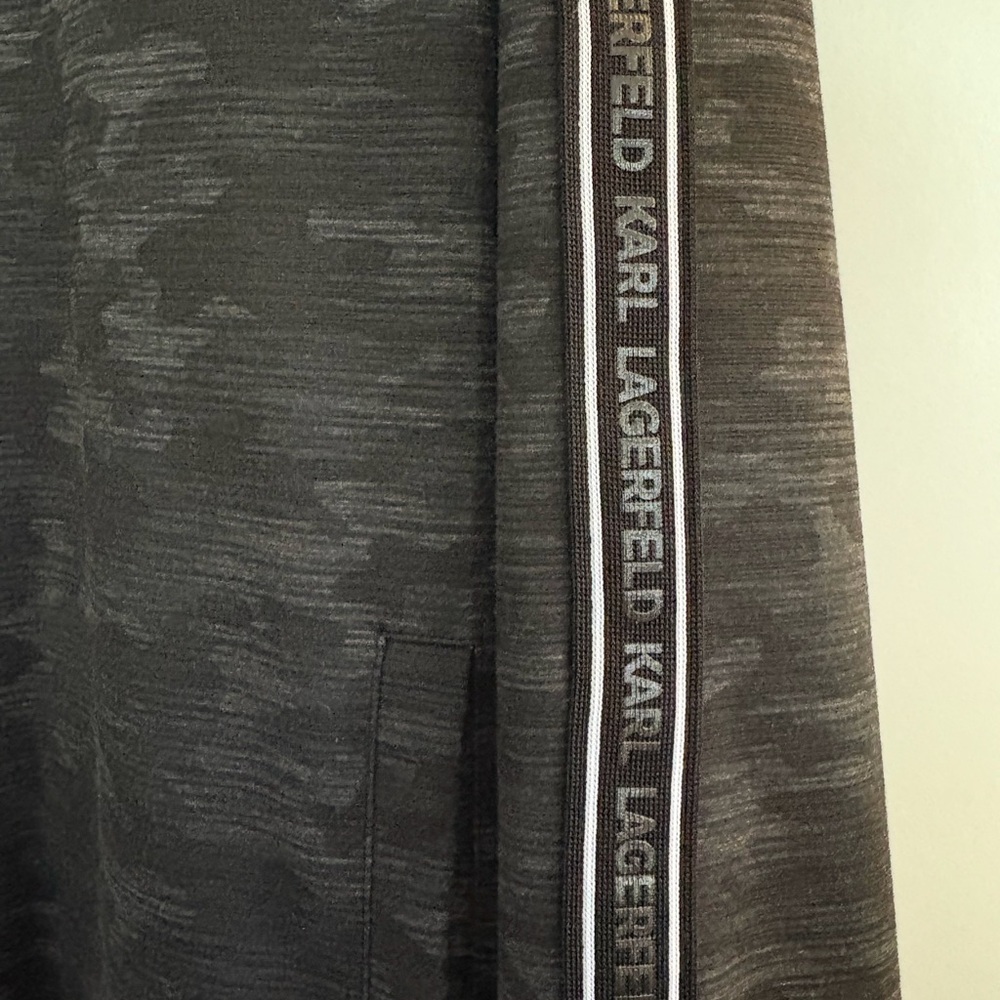Karl Lagerfeld Track Black Camo Men’s Jacket Large - Picture 2 of 10